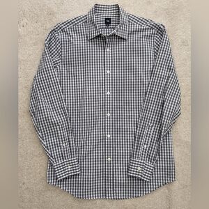 GAP white gray gingham dress shirt